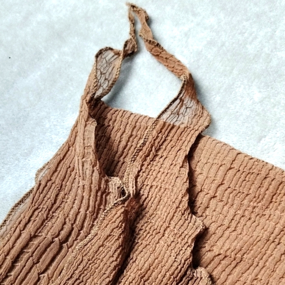 Bathing Suit Wrap Tan/Brown Skirt - Picture 6 of 6
